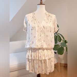 Ulla Johnson cream floral silky dress
